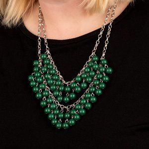 Bubbly Boardwalk - Green Necklace